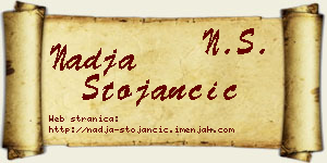 Nadja Stojančić vizit kartica